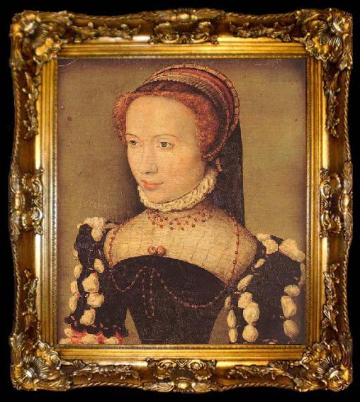 framed  Lyon, Corneille de Portrait of Gabrielle de Rochechouart, ta009-2